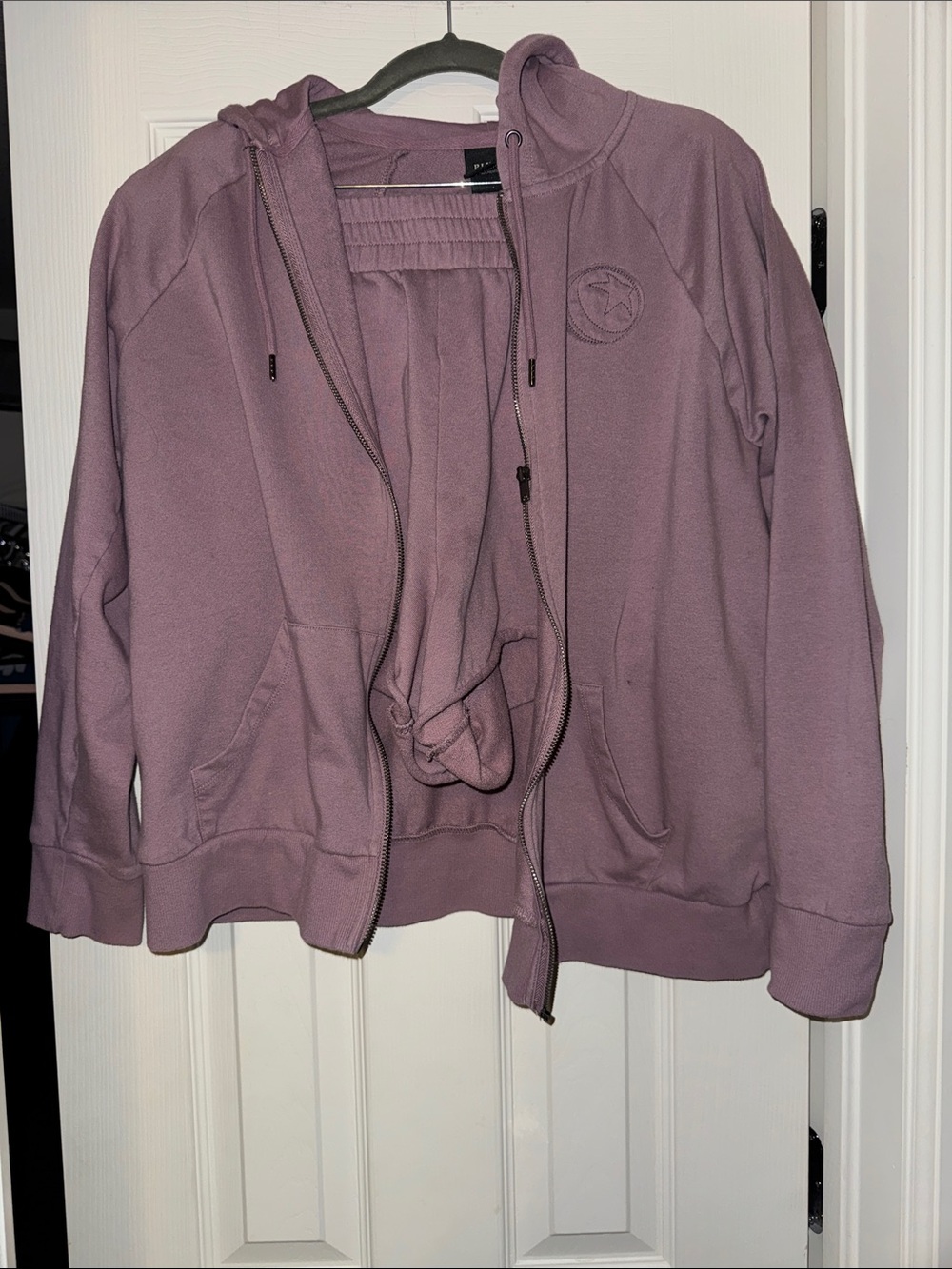 Disney Pixar Mauve Zip-Up Hoodie Jacket with matching shorts